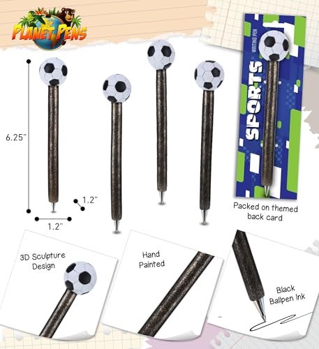 Planet Pens Soccer Novelty Pen – Nice, Fun and Unique Kids and Adults Ballpoint Pen, Cool Sports Writing Pen Instrument For School and Office Desk Decor Accessories - Image 3