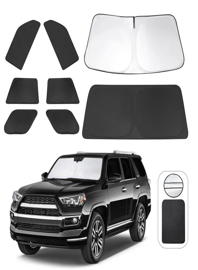 TINGLU Window Shades for Toyota 4Runner 2010-2024 Accessories Car Side Full Windows Rear Triangular Windshield Sun Shade Sun UV Rays & Privacy Protection for Camping,Napping,and Relaxing 8PCS - Image 1