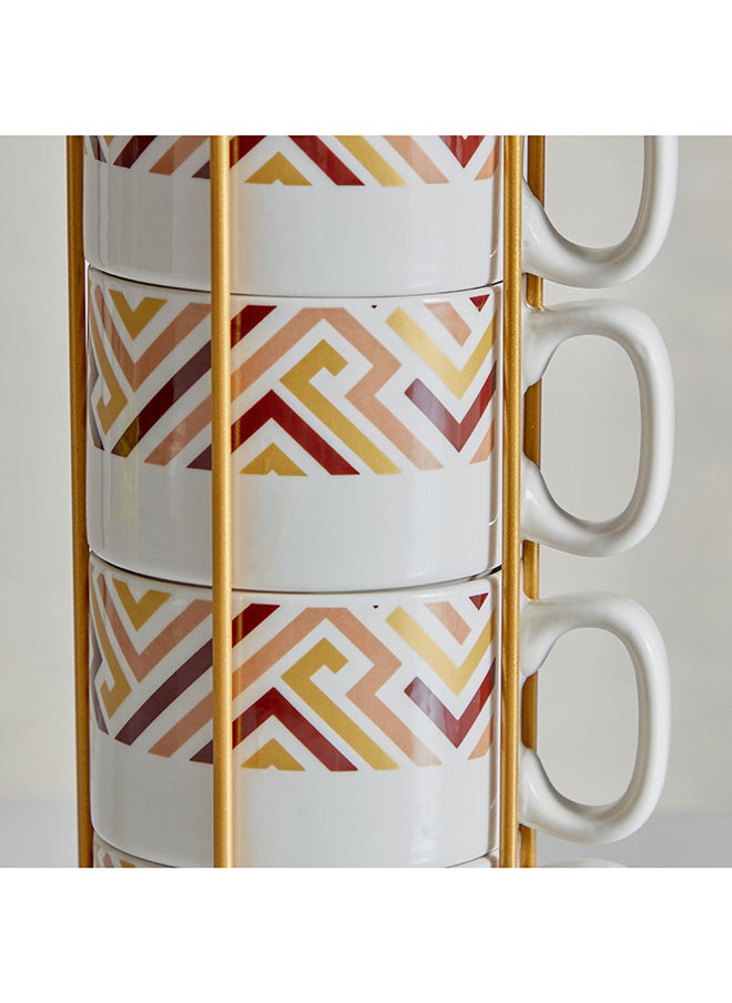 Home Box Vivid 4-Piece Mug Set with Stand  - Image 4