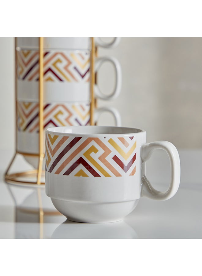 Home Box Vivid 4-Piece Mug Set with Stand  - Image 3