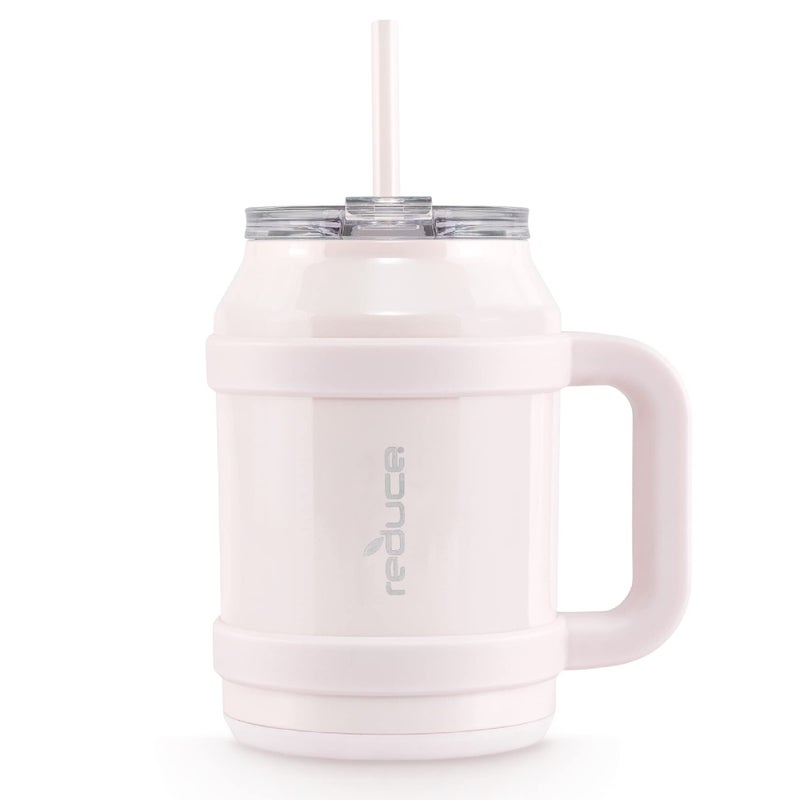 REDUCE Cold1 50 oz Reusable Mug Tumbler with Handle - Insulated Stainless Steel Water Bottle for Home  Office and Gym; Straw or Leakproof Flip Lid  Keeps Drinks Ice Cold All Day - Gloss Dark Web - Image 1