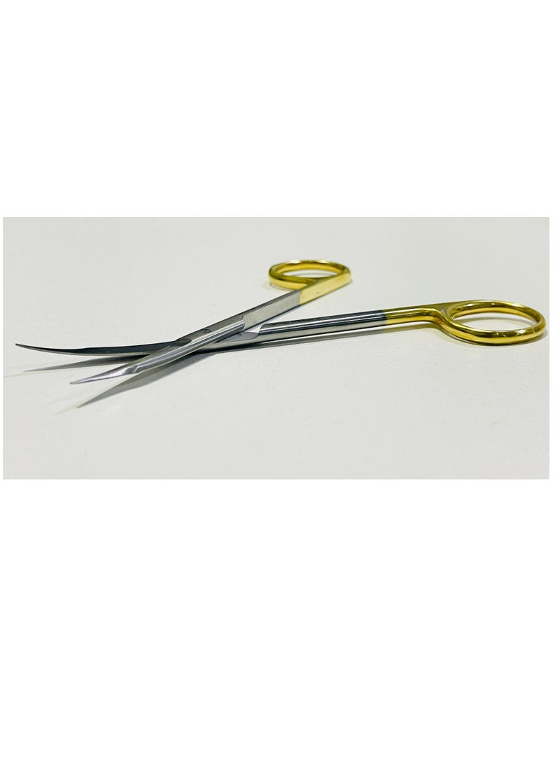 هيميل تك Metzenbaum TC مقص جراحي مطلي بالذهب – 8 بوصة منحني - Image 1