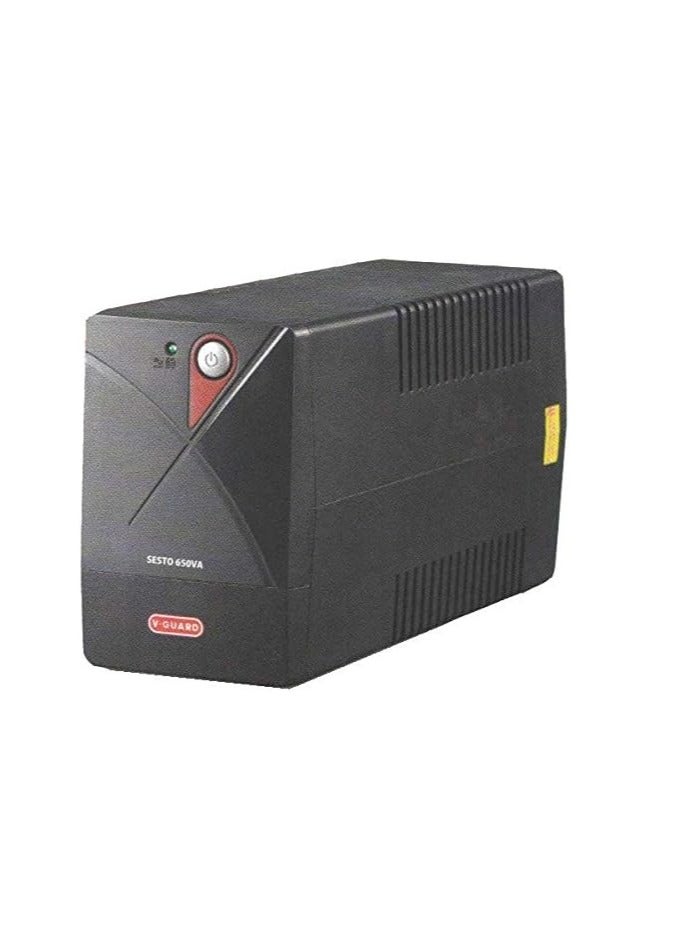مزود طاقة UPS V-Guard بقدرة 650 فولت أمبير - مقبسان عالميان - SESTO650VA