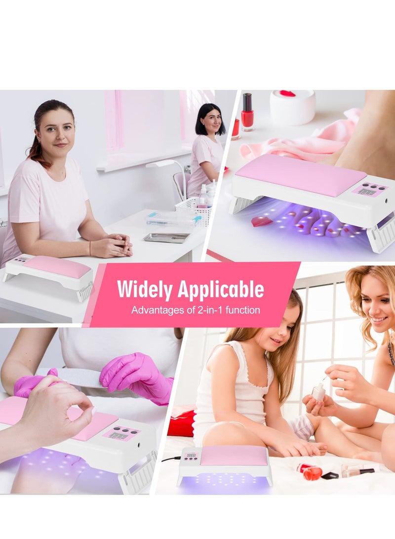 SYOSI UV LED Nail Lamp, Manicure Nail Cushion Nail Dryer with Arm Rest Pillow, for Professional Manicure Salon,Nails, Polish, Curing, Pedicure,Nail Arts Tools - Image 4