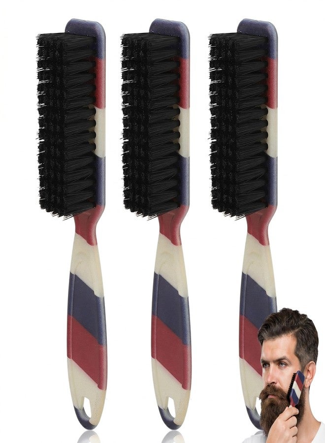 Kadimendium Soft Barber Fade Brush, 3pcs Beard Fade Brush Striped Pattern for Salon - Image 1