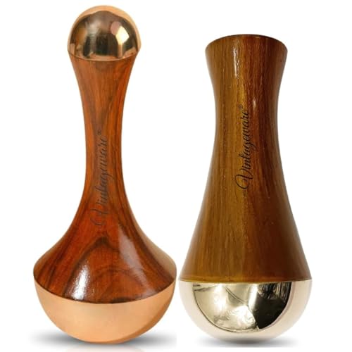 Vintageware® Mushroom Kansa Wand Face Massager | Ayurvedic Bronze Tool for Glowing Skin, Anti-Aging, Dark Circles & Relaxation | 8 cm - Image 1