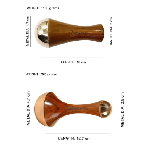 Vintageware® Mushroom Kansa Wand Face Massager | Ayurvedic Bronze Tool for Glowing Skin, Anti-Aging, Dark Circles & Relaxation | 8 cm - Image 4