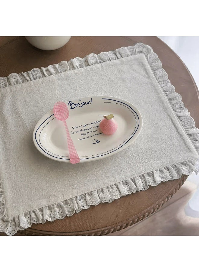 Korean Ins Style Heart Lace Small Napkin Placemat, Multi-Purpose Dust Cover Cloth For Food Photography - Image 5