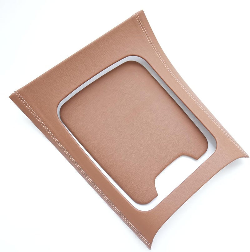 CYAuto Center Console Gear Shift Storage Panel Cover for Mercedes-Benz C-Class W206 S206 2022-2025 CLE C236 (Brown Leather) - Image 3