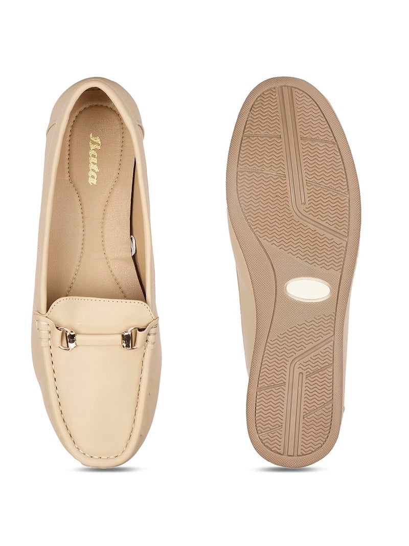 Bata Women's Slip-on Loafer - Beige (8 UK) (5518145) - Image 4