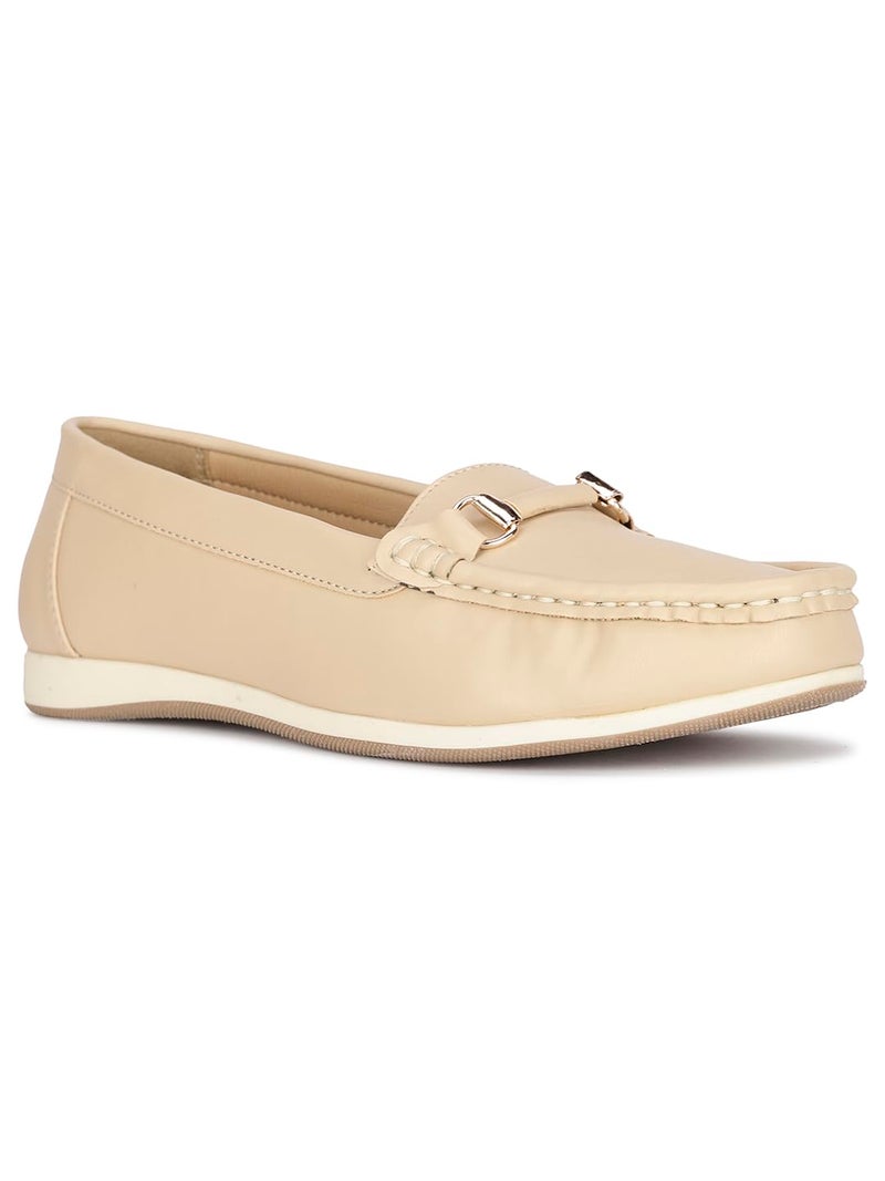 Bata Women's Slip-on Loafer - Beige (8 UK) (5518145) - Image 1