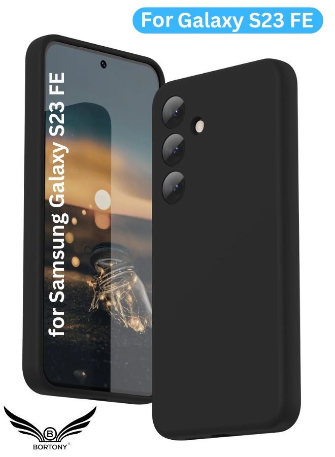 BORTONY Samsung Galaxy S23 FE Case Cover Flexible Soft Silicone Slim Fit Case for Galaxy S23 FE Anti Scratch with Inside Microfiber Lining Shockproof Protective Phone Case for Galaxy S23 FE Case 6.4 inch  - Image 1