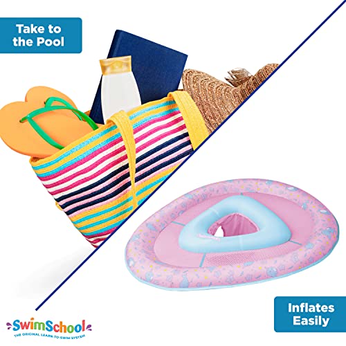 SwimSchool Lil’ Narwal Baby Pool Float - 6-24 Months - Infant Swim Float with Splash & Play Activity Center and Safety Seat - Pink - Image 5