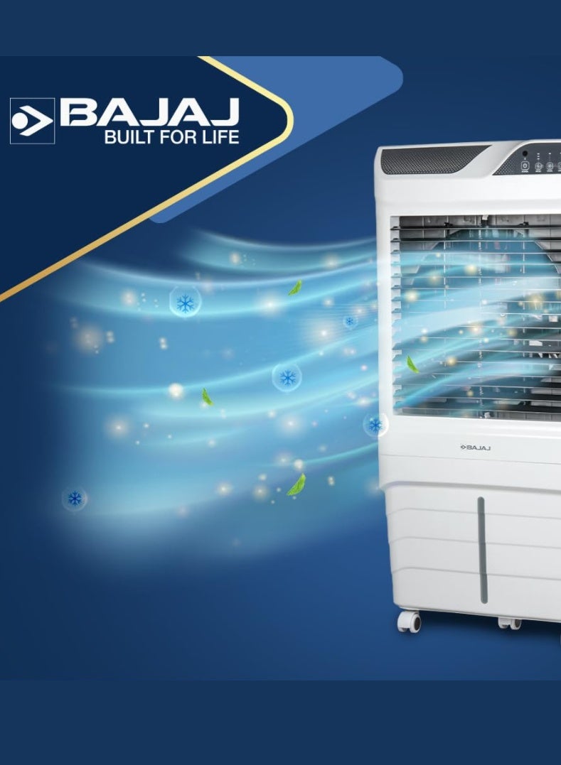 Bajaj Shield Series Elevate 90 Litres Digi Air Cooler – Digital Control Panel, Remote Operated Desert Cooler with Honeycomb Pads, Ice Chamber, Inverter Compatible, Energy Efficient Cooling for Large Spaces 480160 WHITE - Image 4