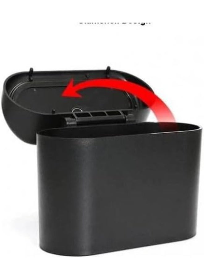 Car Trash Can, Universal Portable Car Trash Can with Lid, Hanging Trash Can for Storage and Organization, Easy to Open Multi-Use (Multicolor) - Image 3