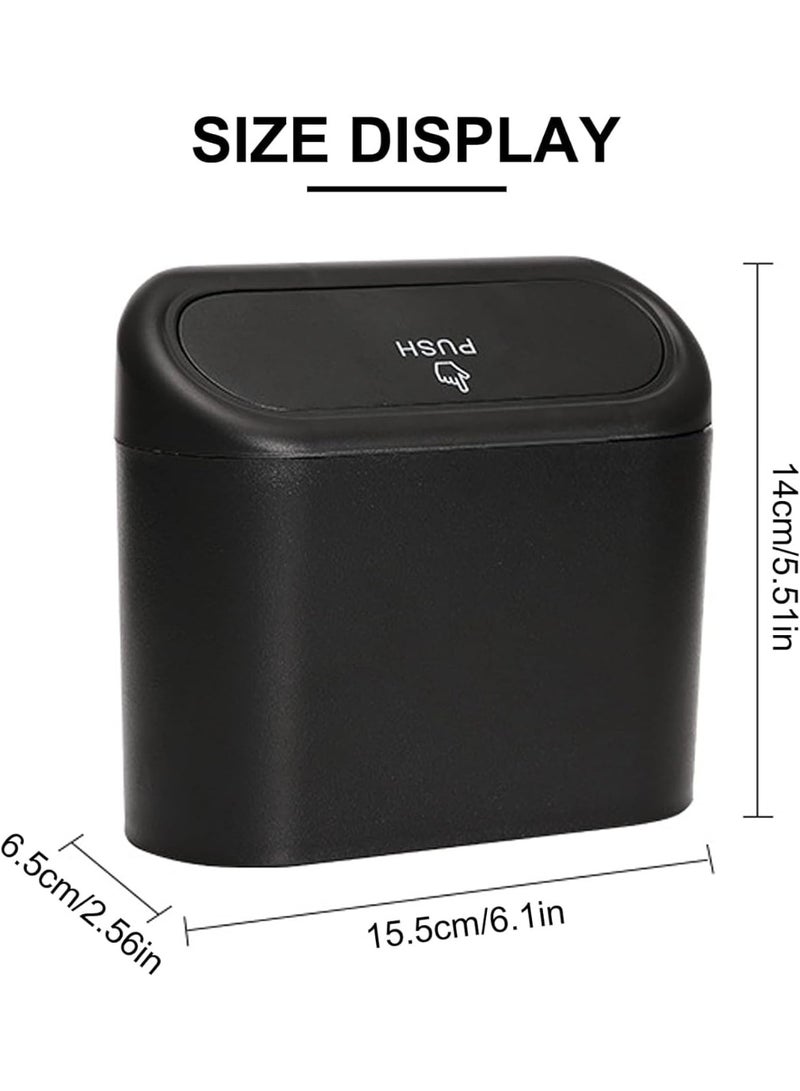 Car Trash Can, Universal Portable Car Trash Can with Lid, Hanging Trash Can for Storage and Organization, Easy to Open Multi-Use (Multicolor) - Image 2