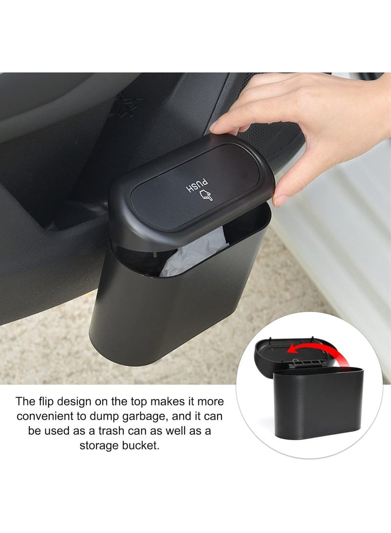Car Trash Can, Universal Portable Car Trash Can with Lid, Hanging Trash Can for Storage and Organization, Easy to Open Multi-Use (Multicolor) - Image 5