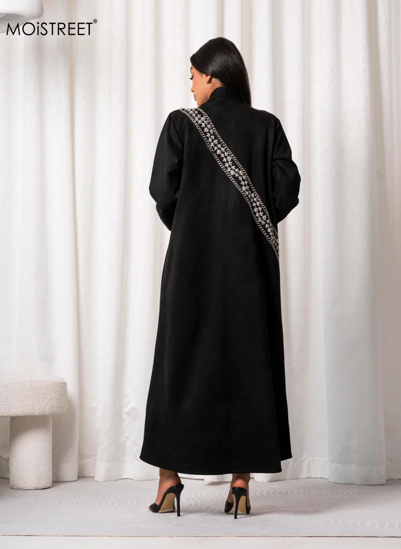 Moistreet  MOiSTREET Handmade Suede Chamois Abaya for Women | Best Price UAE