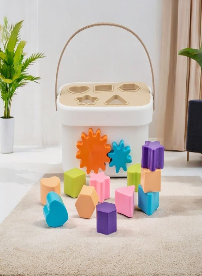 Avarin Shape Sorting Blocks Learning- Educational Activity Toys,Baby First Block Shape Sorting Toy for Toddlers, 10 Piece Colorful Sorter Cube Box & Shapes,1 Year Old Baby Toys - Image 1