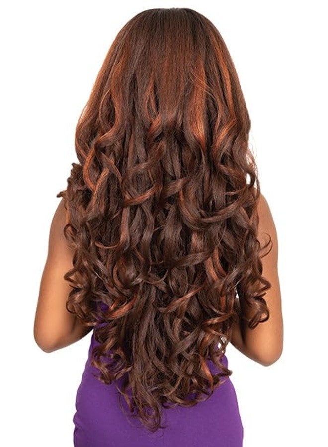 جانيت كوليكشون باروكة شعر طبيعي ممزوج من جانيت كوليكشن، بتقنية HD 360، مصنوعة يدويًا من مزيج الشعر الطبيعي 13X6، مع دانتيل شفاف، بدون غراء، بنسيج ناعم وكثيف. (اللون: دكتور جينجر) - Image 3