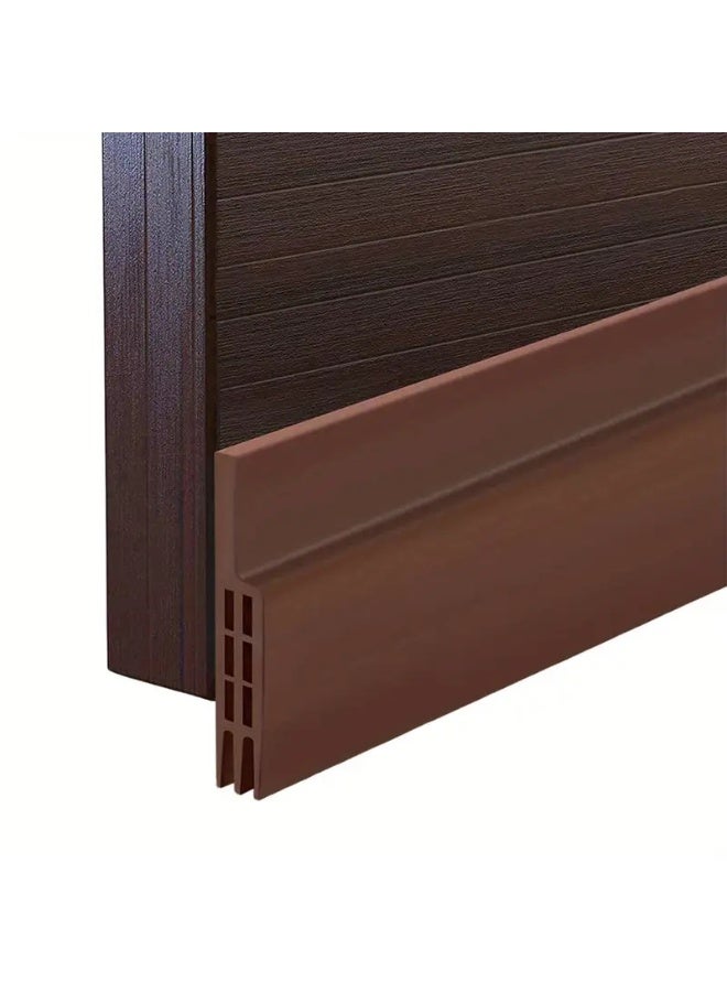 باب أسفل مسودة منع, 120 سم طول بني داكن تحت ختم الباب, مسح الباب للأبواب الخارجية والداخلية, اللاصق تحت ختم الباب مسح - Image 1