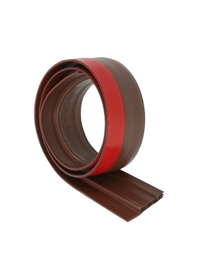 باب أسفل مسودة منع, 120 سم طول بني داكن تحت ختم الباب, مسح الباب للأبواب الخارجية والداخلية, اللاصق تحت ختم الباب مسح - Image 2