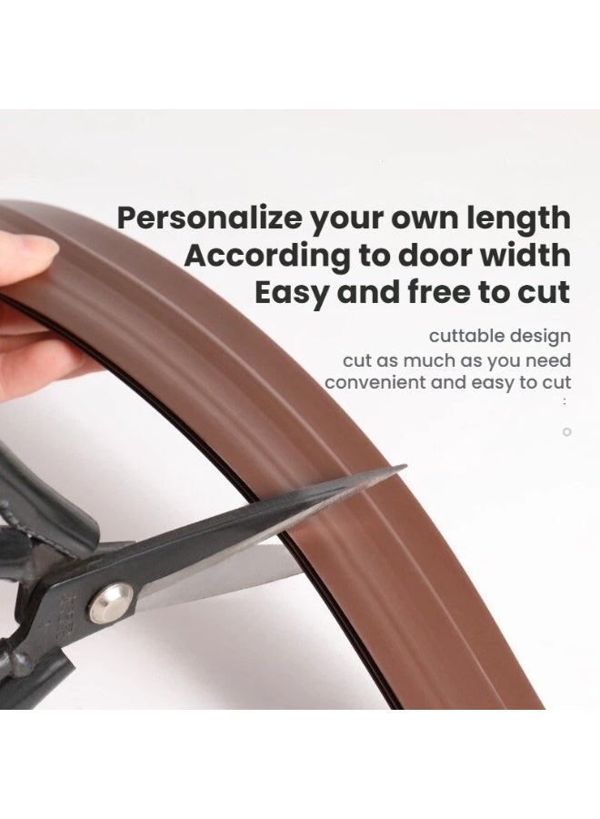 باب أسفل مسودة منع, 120 سم طول بني داكن تحت ختم الباب, مسح الباب للأبواب الخارجية والداخلية, اللاصق تحت ختم الباب مسح - Image 4