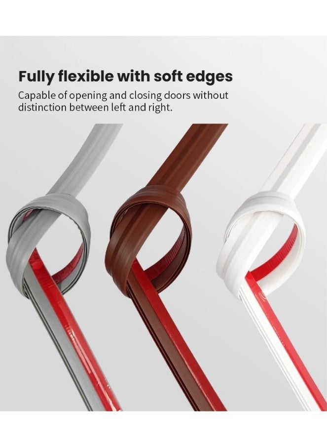 باب أسفل مسودة منع, 120 سم طول بني داكن تحت ختم الباب, مسح الباب للأبواب الخارجية والداخلية, اللاصق تحت ختم الباب مسح - Image 5