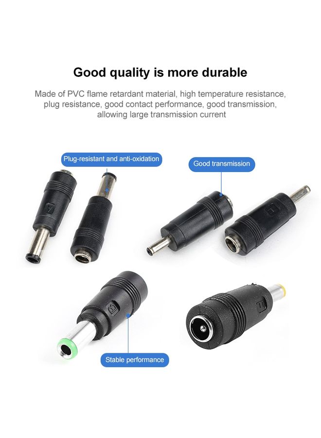 5.5 x 2.5mm DC Male to 5.5 x 2.1mm DC Female Power Plug Tip for Laptop Adapter