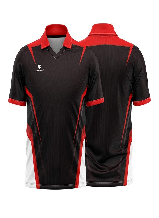 TRIUMPH Cricket Jesery for Men Cricket Tournament Shirt | New Pattern Polo Neck Cricket Supporter T-Shirt for Boy Cricket Team Sports Club Jersey Clothes Size L - Image 3
