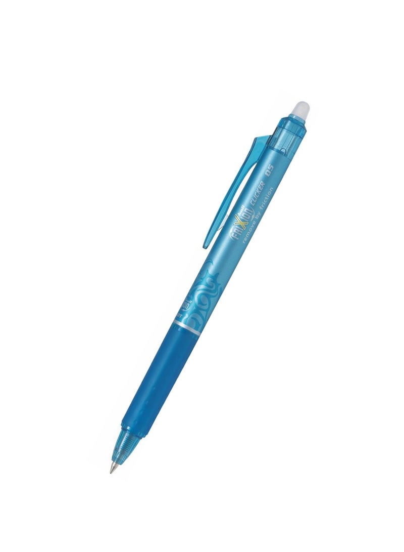 PILOT 6-Piece Frixion Clicker Erasable Ball Pen 0.5mm Tip Light Blue Ink - Image 2