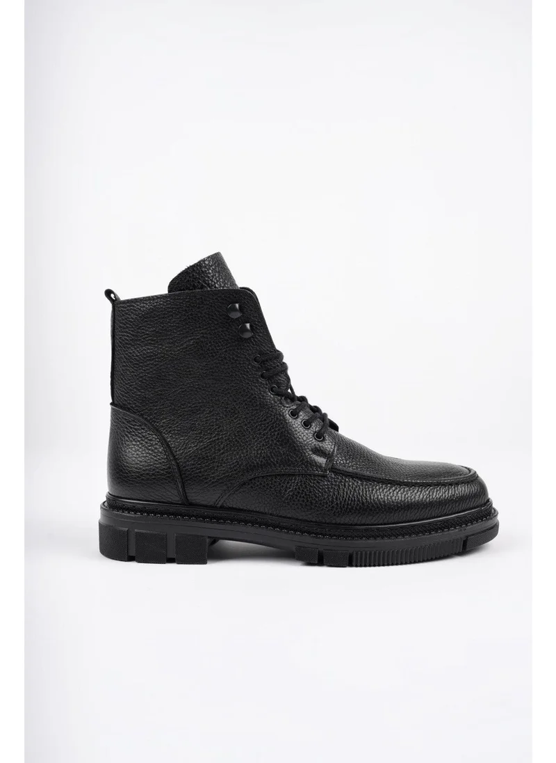 موغو Darwin Leather Zippered Lace Up Guaranteed Men's Comfortable Light Sole Winter Boots