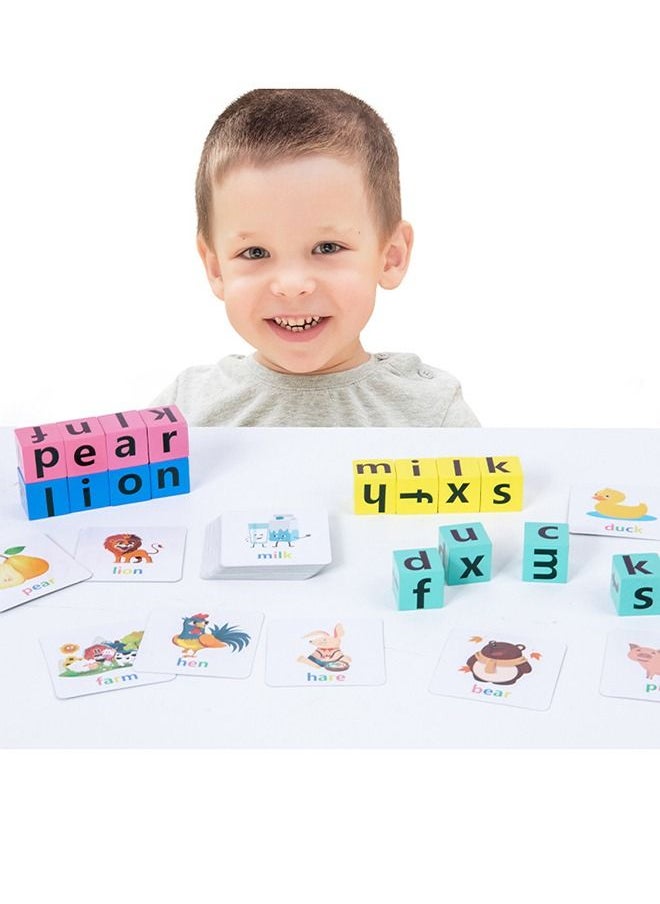 null - Crossword Puzzle, Wooden Alphabet Blocks Word Spelling Game Toys For 3+ Years - Image 1