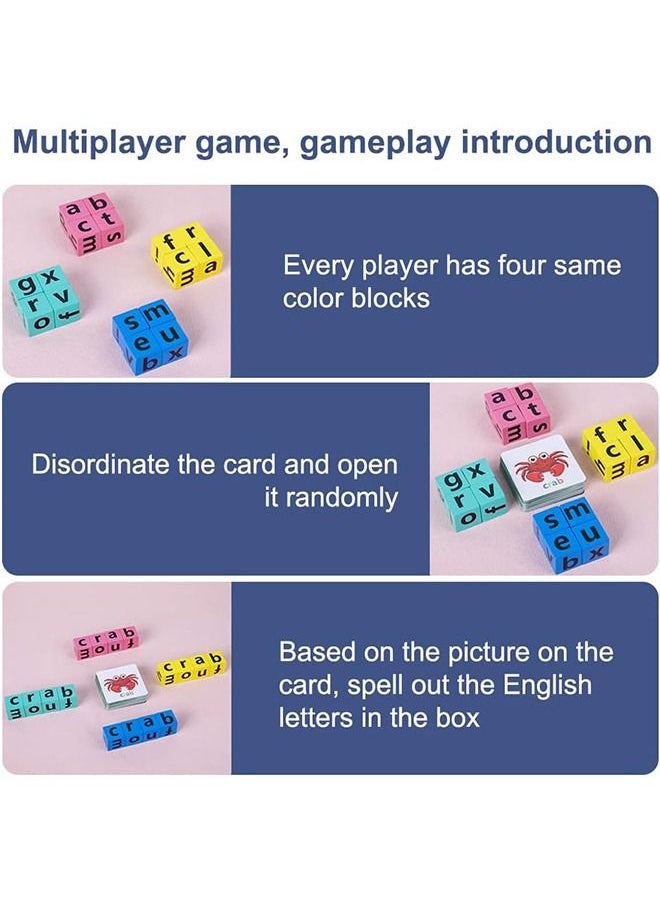 null - Crossword Puzzle, Wooden Alphabet Blocks Word Spelling Game Toys For 3+ Years - Image 1