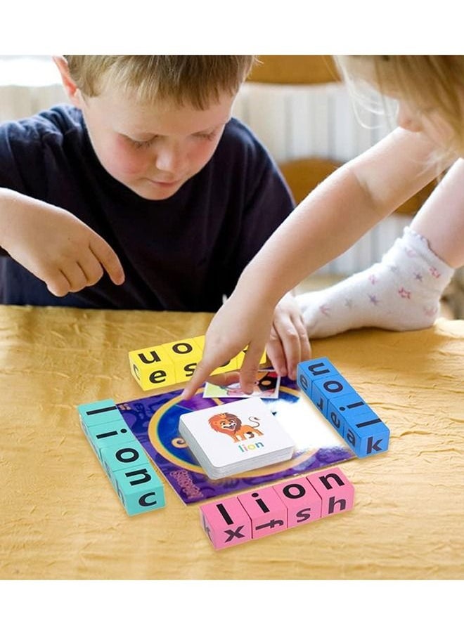 null - Crossword Puzzle, Wooden Alphabet Blocks Word Spelling Game Toys For 3+ Years - Image 1