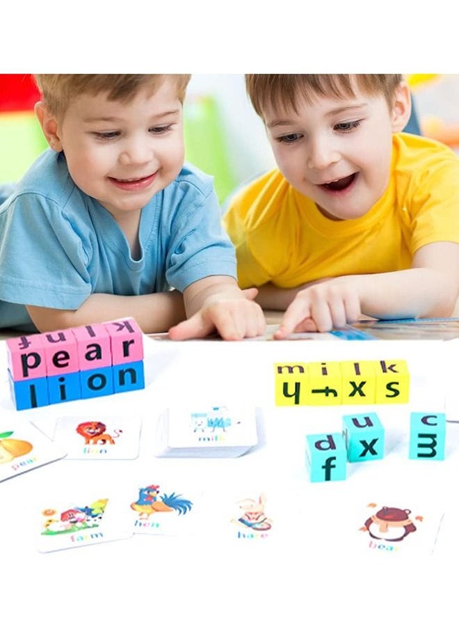 null - Crossword Puzzle, Wooden Alphabet Blocks Word Spelling Game Toys For 3+ Years - Image 1