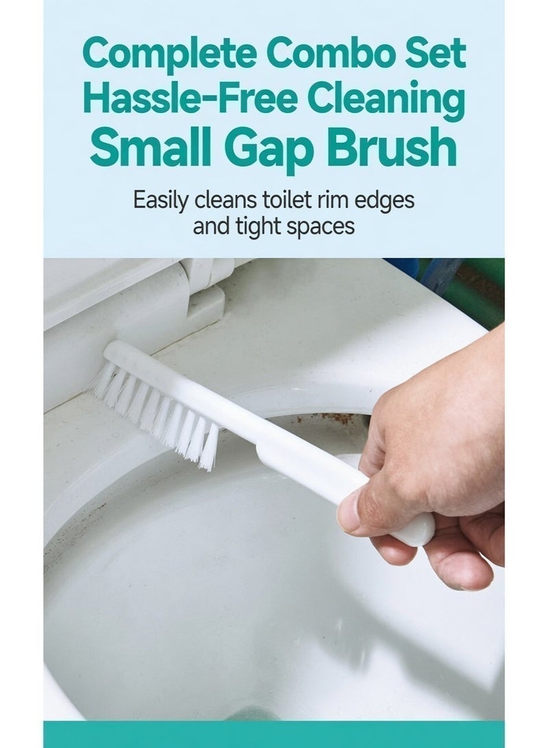 3-in-1 Toilet Brush,Freestanding or Wall mount,No-drill wall-mounted design, Deep all-round cleaning,Saves floor space & Easy to use - Image 5