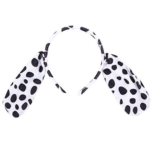 kinzd Kids Dalmatian Puppy Dog Headband Ears Tail Halloween Dress Up Costume - Image 4