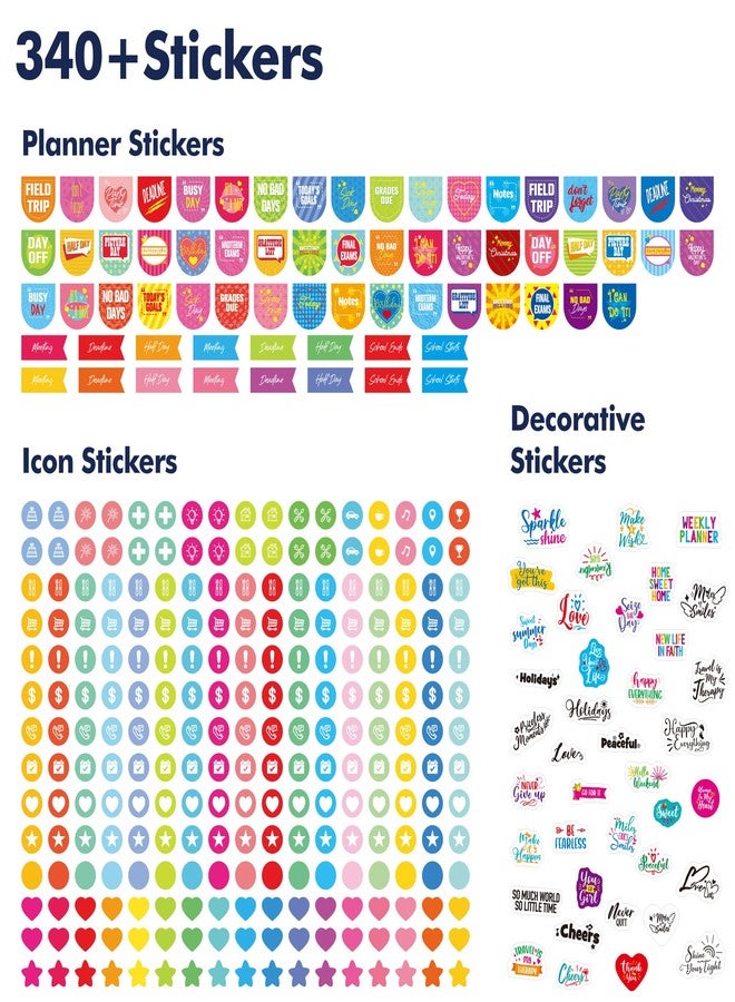 Vantasii 2025-2026 Magnetic Calendar, 24 Monthly Planner Calendar with 340+ Stickers, Fridge Calendar with Different Designs for Metal Cabinet, Refrigerator, School, Office, Home - Image 4