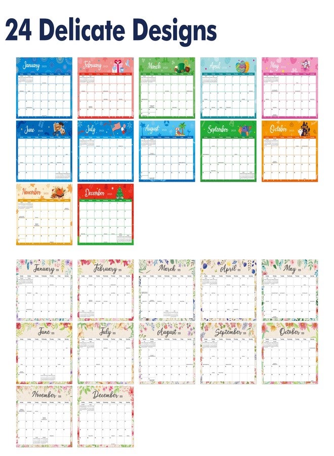 Vantasii 2025-2026 Magnetic Calendar, 24 Monthly Planner Calendar with 340+ Stickers, Fridge Calendar with Different Designs for Metal Cabinet, Refrigerator, School, Office, Home - Image 5
