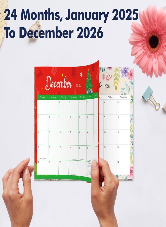 Vantasii 2025-2026 Magnetic Calendar, 24 Monthly Planner Calendar with 340+ Stickers, Fridge Calendar with Different Designs for Metal Cabinet, Refrigerator, School, Office, Home - Image 3