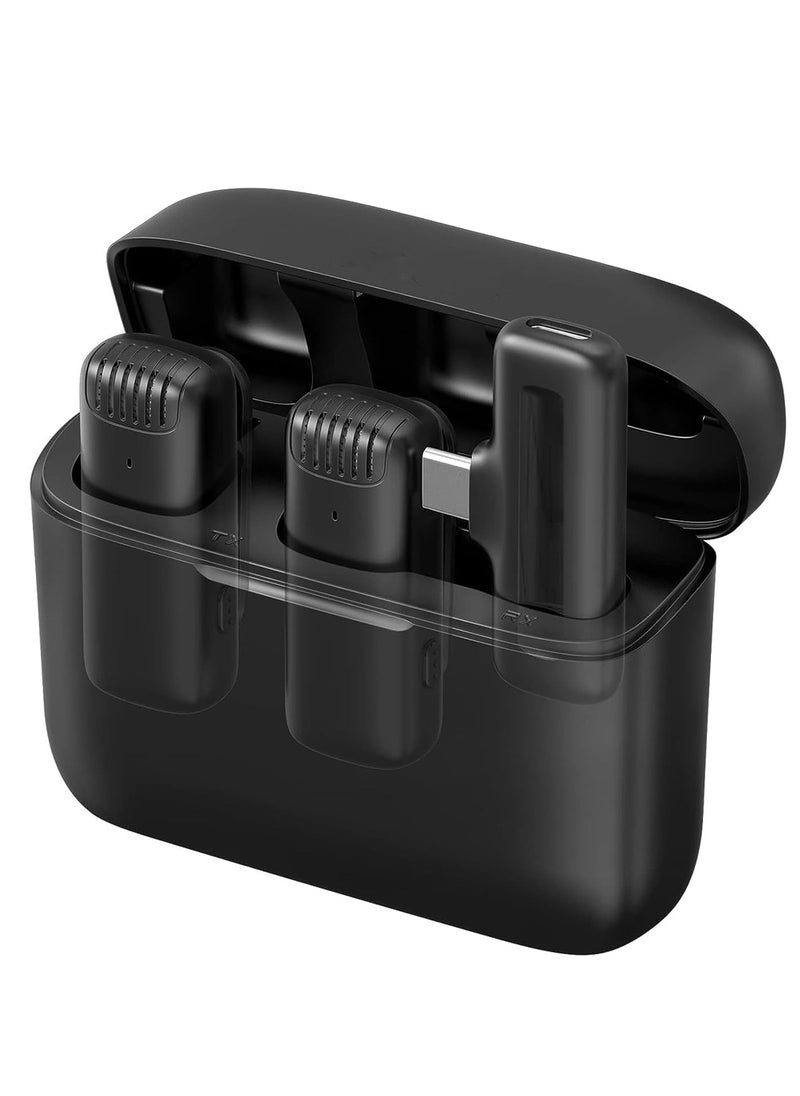 Mi techo - Mi Techo Wireless Lavalier Microphone for USB C Phone 2 in 1 Plug and Play Mic with Charging Case include lightening connector - Image 1
