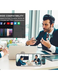 Mi techo Mi Techo Wireless Lavalier Microphone for USB C Phone 2 in 1 Plug and Play Mic with Charging Case include lightening connector  - Image 4