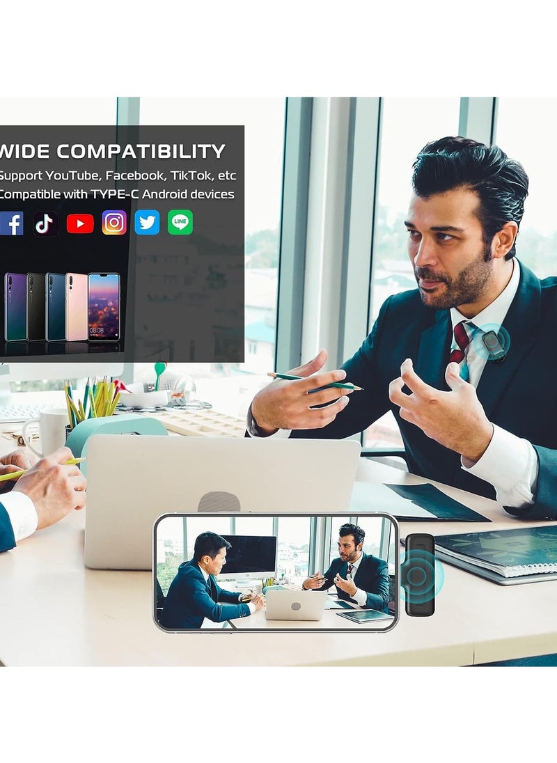 Mi techo - Mi Techo Wireless Lavalier Microphone for USB C Phone 2 in 1 Plug and Play Mic with Charging Case include lightening connector - Image 1