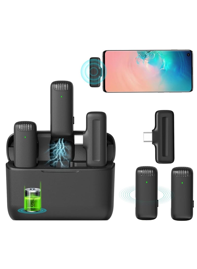 Mi techo - Mi Techo Wireless Lavalier Microphone for USB C Phone 2 in 1 Plug and Play Mic with Charging Case include lightening connector - Image 1