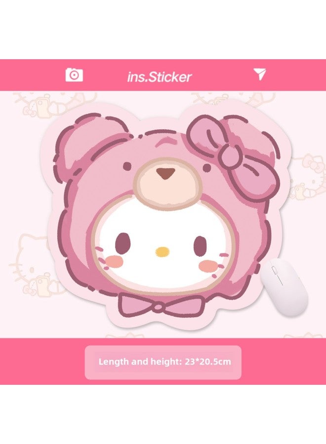 Cartoon Special-Shaped Mouse Pad Quick-Drying Small Size Girl's Cute Non-Slip Wear-Resistant Soft Pad Office Thickened Computer Book Desk Pad-pattern:KT 11  - Image 1