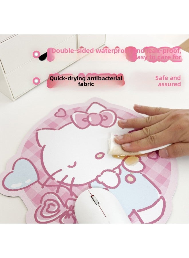 Cartoon Special-Shaped Mouse Pad Quick-Drying Small Size Girl's Cute Non-Slip Wear-Resistant Soft Pad Office Thickened Computer Book Desk Pad-pattern:KT 11  - Image 3