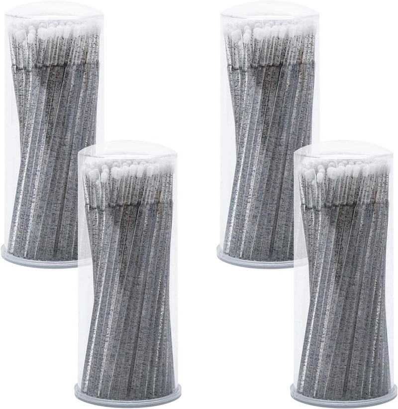 G2PLUS 400PCS Micro Applicators Crystal Black Eyelash Extension Applicators for Eyelashes Extensions Crafting