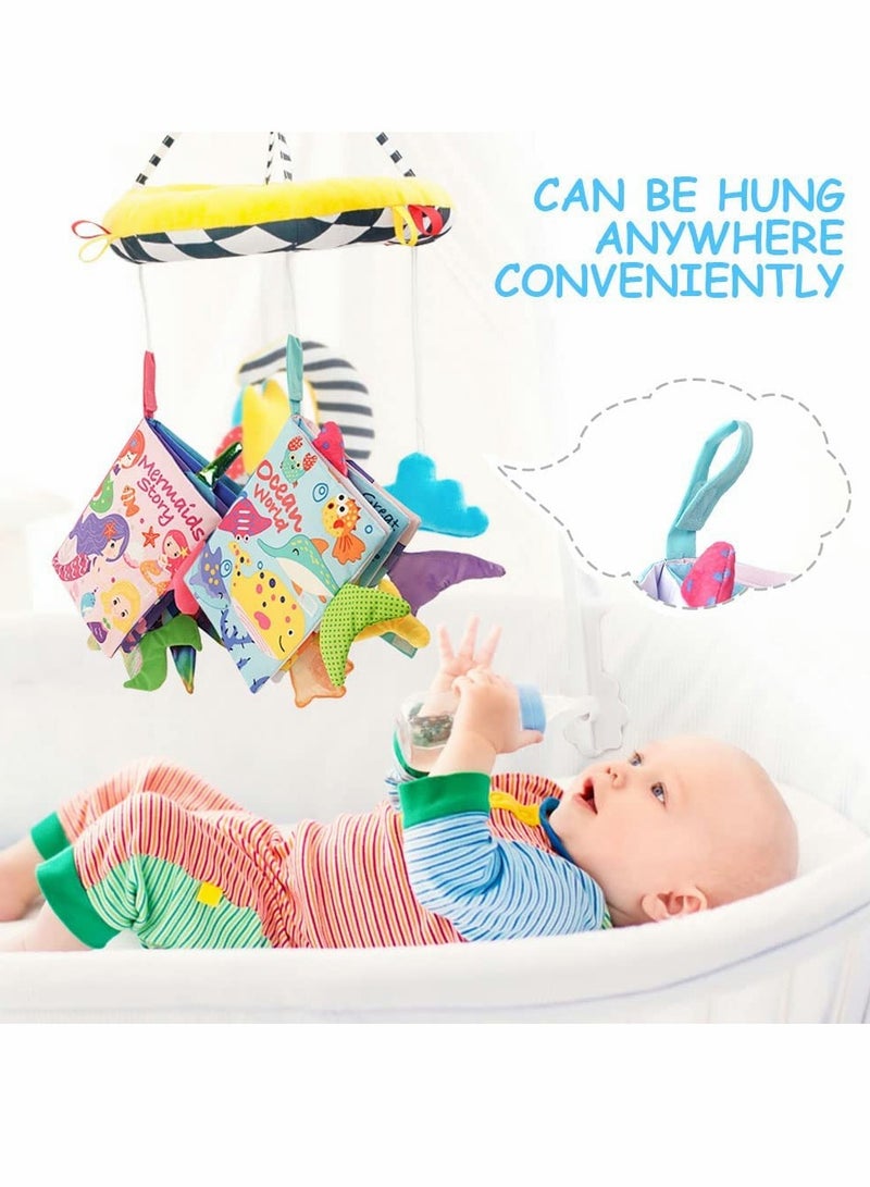 SYOSI Baby Cloth Books, Quiet Book, Baby Bath Book, Touch and Feel Crinkle Book for InfantsToddler, Baby First Books Soft Books NonToxic Fabric Early Development Toys for Boys  Girls, 2PCS  - Image 2