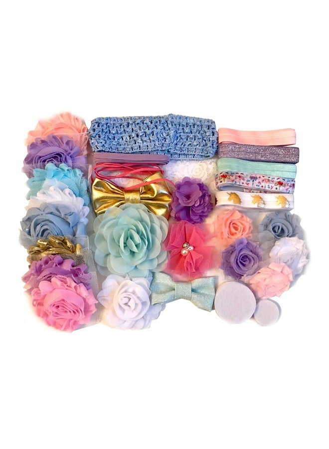 Bowtique Emilee Mini Headband Kit Makes 14 Headbands, DIY Baby Headband Kit - Unicorn